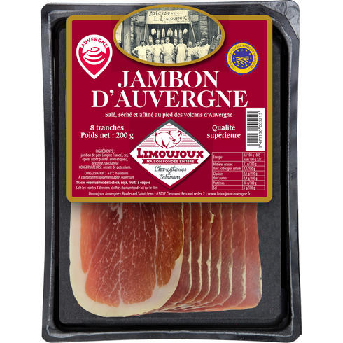 Jambon d'auvergne IGP 8 tranches 200g